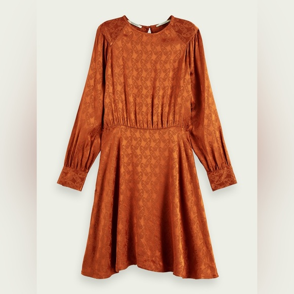 Scotch & Soda Asymmetric peplum hem midi dress - Picture 6 of 8